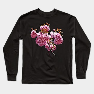 Double Cherry Blossom Branches Long Sleeve T-Shirt